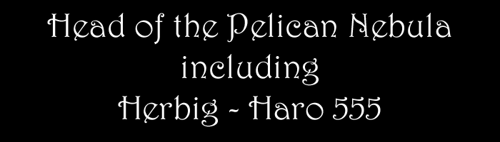 Head of the Pelican Nebula including HH555 in Mapped Color